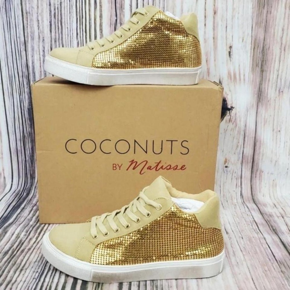 NWT Coconuts by Matisse | Downtown‎ Sneaker | Gold Size 6 - Picture 3 of 10